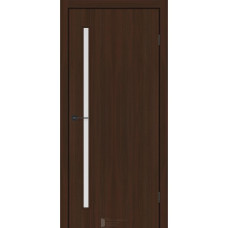 Межкомнатная Дверь ТМ"KFD" Line-Glass 01 (Лайн-Гласс) Экошпон Шимо Шоколад стекло сатин