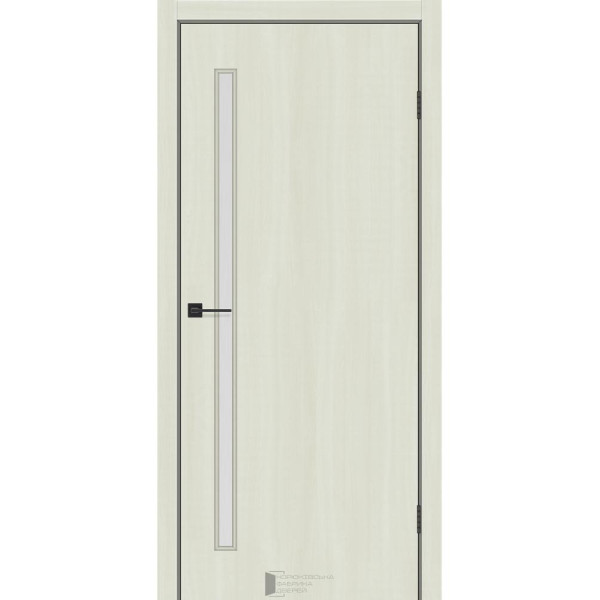 Межкомнатная Дверь ТМ"KFD" Line-Glass 01 (Лайн-Гласс) Экошпон Шимо Ваниль стекло сатин