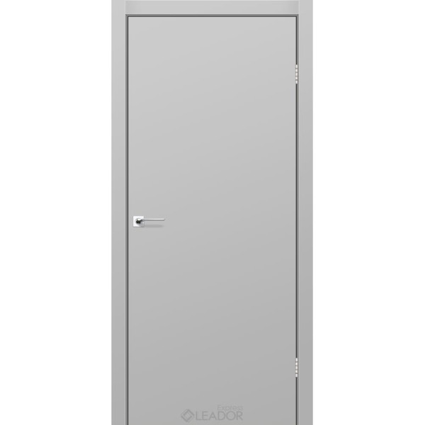 Межкомнатная Дверь ТМ"Leador" Express Simpli Loft 01 (Симпли Лофт 01) ПВХ Светло-серый супермат глухая