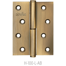 ТМ "MvM" Петли дверные съемные H-100 L/R (АВ - старая бронза)