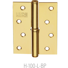 ТМ "LinDe" Петли дверные съемные H-100 L/R (PB - полированная латунь)