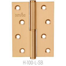 ТМ "MvM" Петли дверные съемные H-100 L/R (SB - матовая латунь)