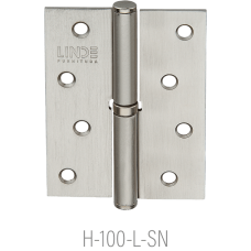 ТМ "LinDe" Петли дверные съемные H-100 L/R (SN - матовый никель)