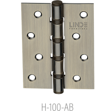 ТМ "LinDe" Петли дверные универсальные Н-100 (АВ - старая бронза)