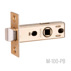 ТМ "MvM" Механизм межкомнатный (защелка) М-100 (РВ - полированная латунь)