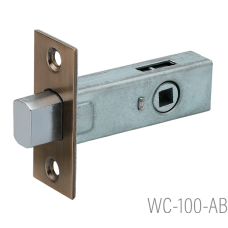 ТМ "MvM" Механизм межкомнатный (ригель-фиксатор ) WC-100 (AB - старая бронза)