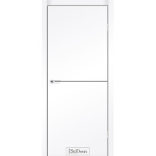Межкомнатная Дверь ТМ StilDoors Loft Aluminium (Лофт Алюминиум) ПВХ Белый мат глухая